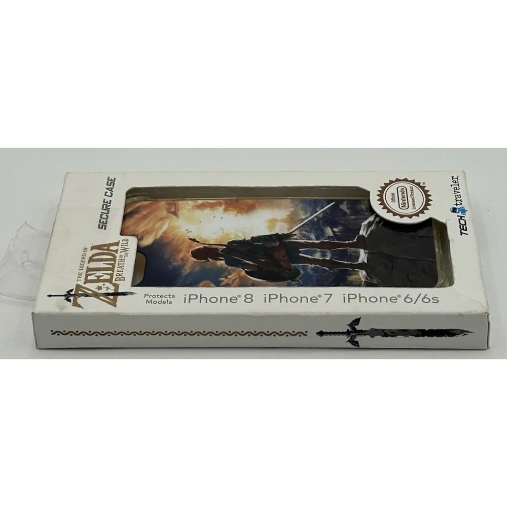 Zelda Breath of the Wild LINK iPhone 8 7 6/6s Secure Case Tech Traveler Clear In